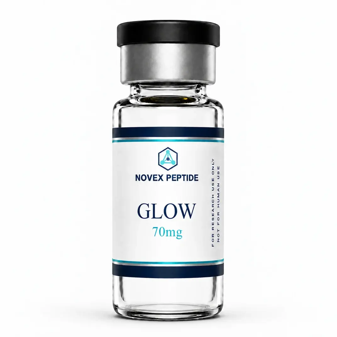Novex Peptide GLOW 70mg research vial