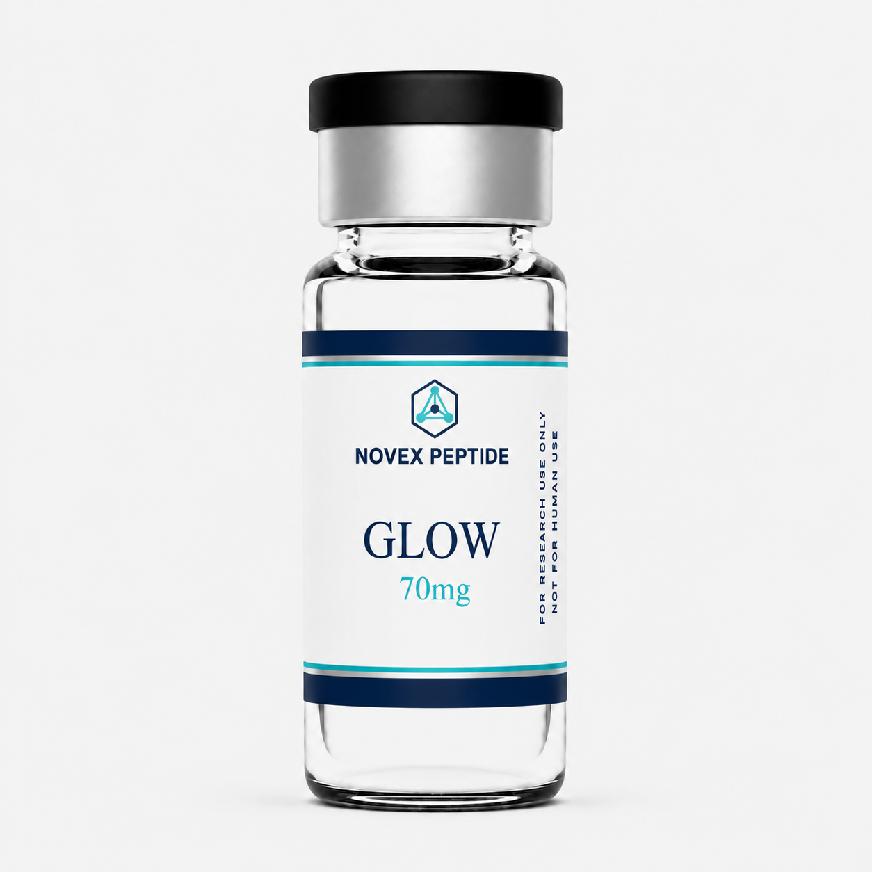 Novex Peptide GLOW 70mg research vial
